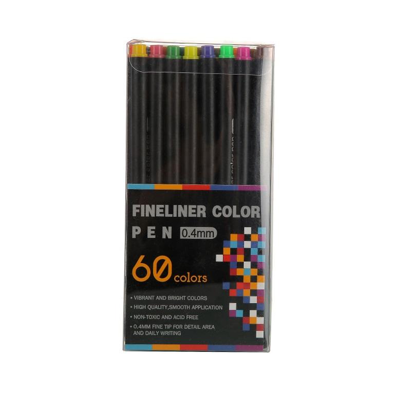 24-Pack Washable Fineliner Color Pens Set with 0.4mm tip