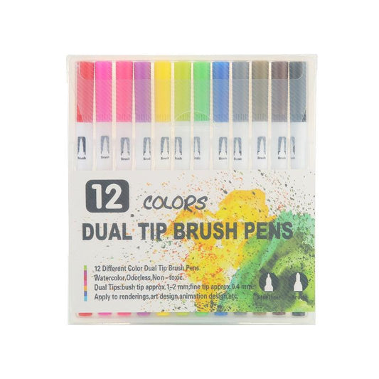 Dual Tip Brush Pens freeshipping - GeorgiePorgy