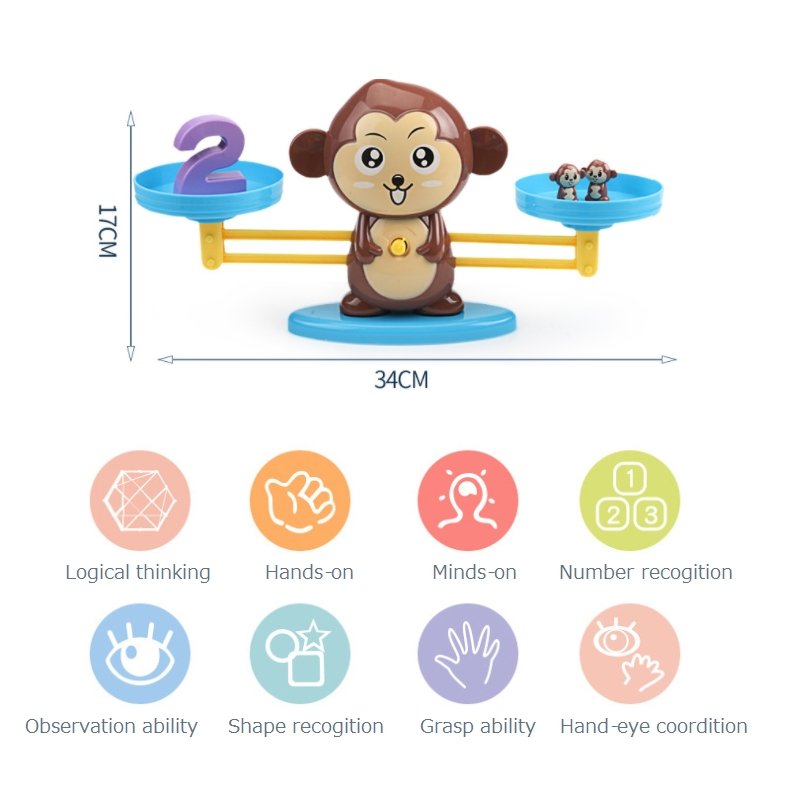 Rolling Monkey Balance Math Game freeshipping - GeorgiePorgy