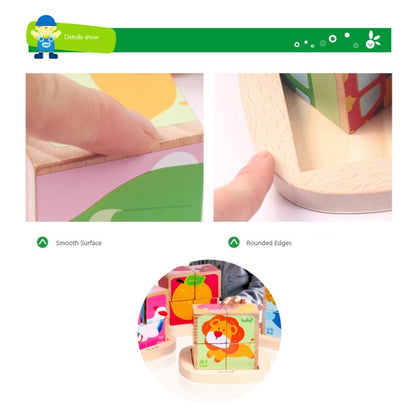 Wooden Animal Cube Puzzle freeshipping - GeorgiePorgy