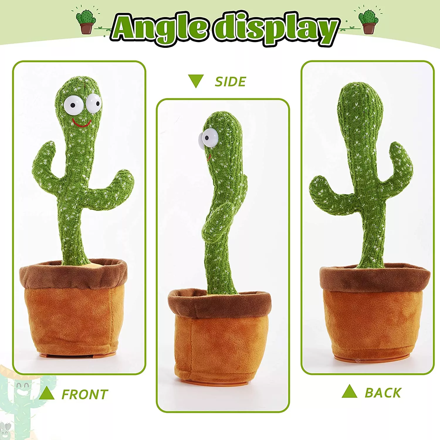 Singing and Dancing Cactus Funny Wriggle Soft Toy freeshipping - GeorgiePorgy