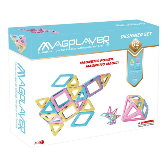 Magplayer Magnetic Toy Designer Set 62 pcs freeshipping - GeorgiePorgy