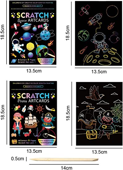 Scratch Art Paper Set DIY Arts Craft Kits