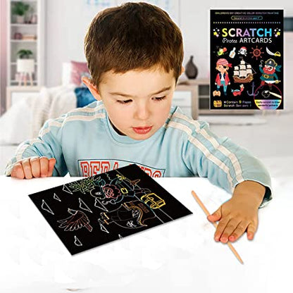 Scratch Art Paper Set DIY Arts Craft Kits