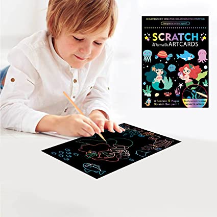 Scratch Art Paper Set DIY Arts Craft Kits