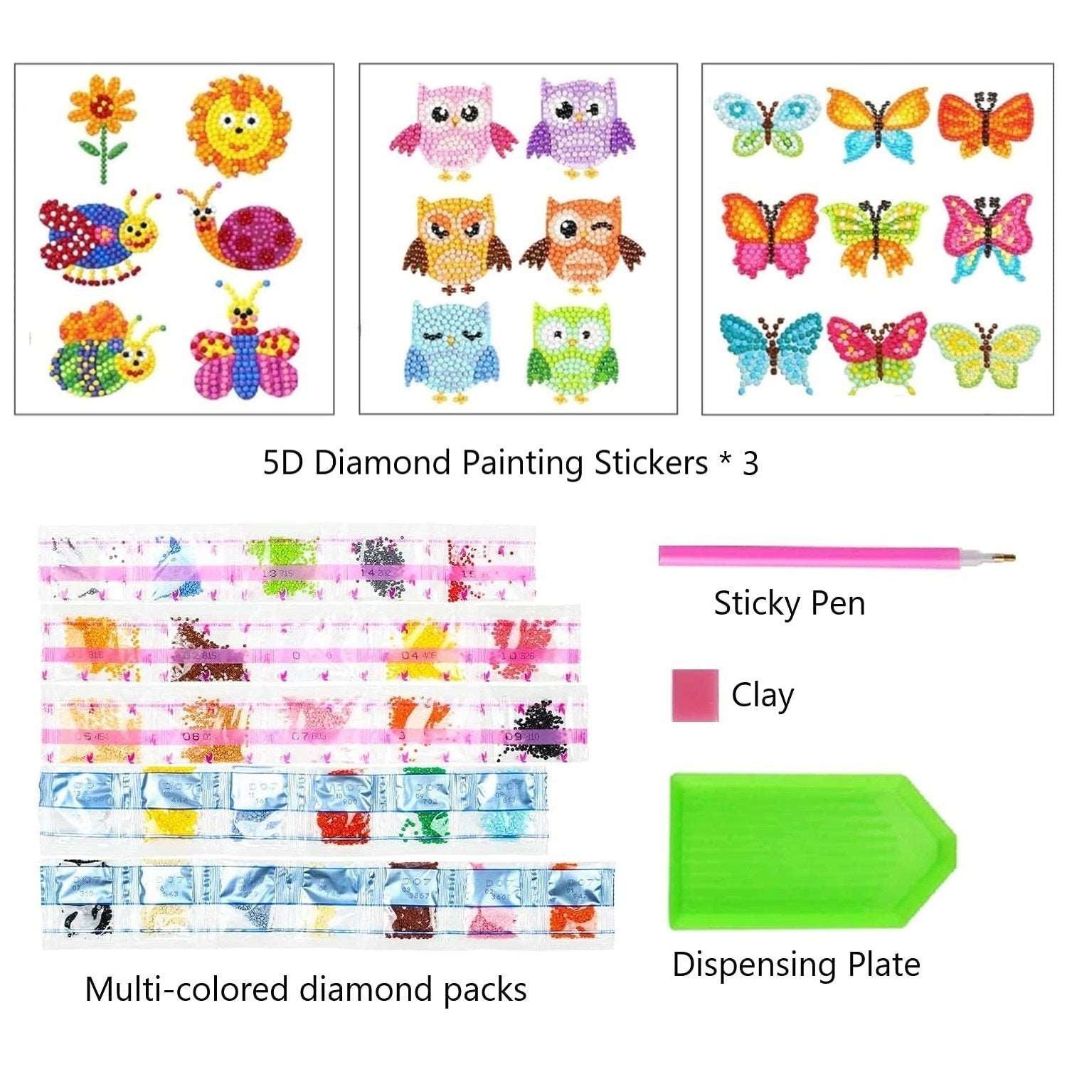Diamond Painting Sticker DIY Kit - 21 Pack freeshipping - GeorgiePorgy