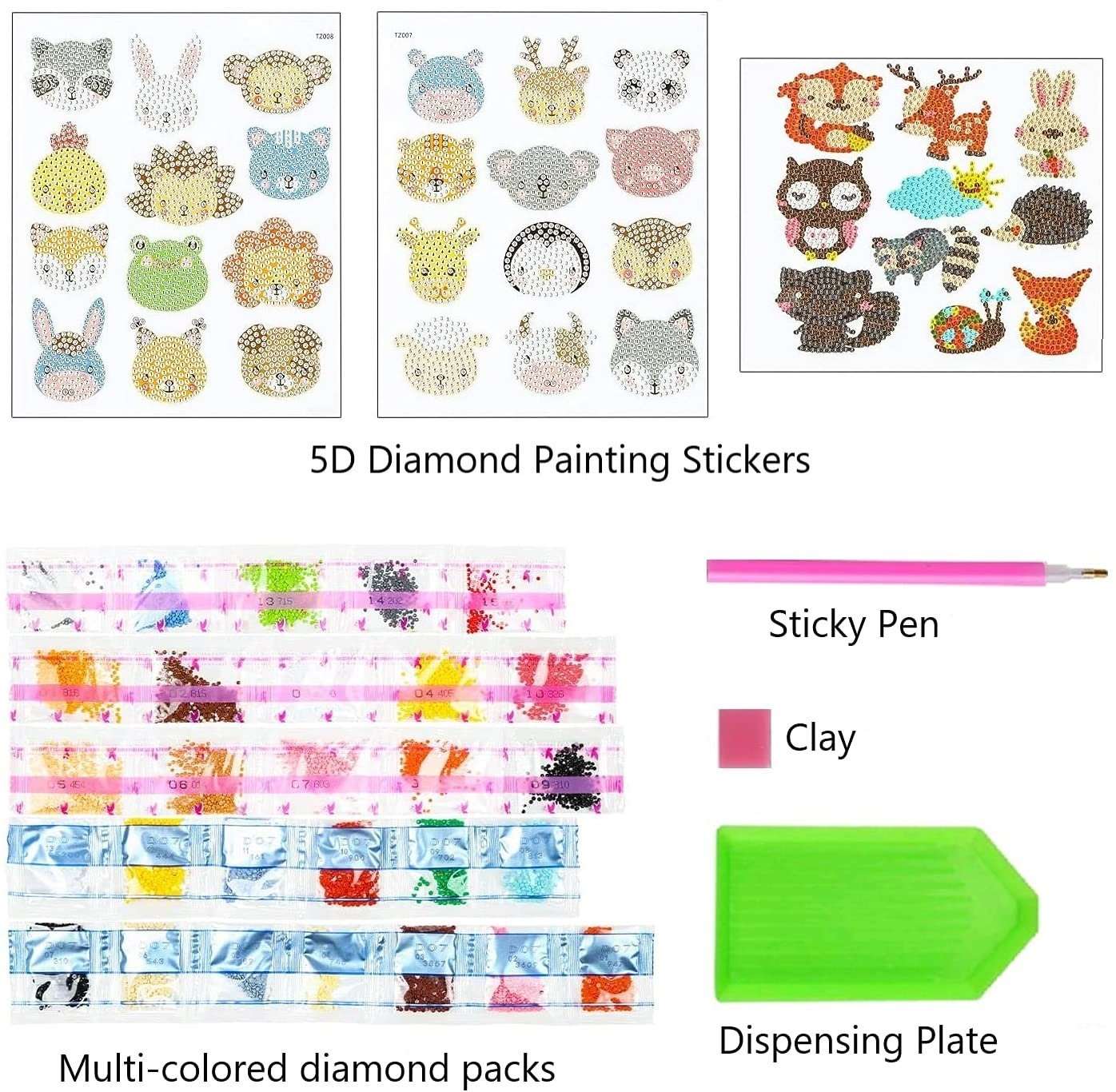 Diamond Painting Sticker DIY Kit - 34 Pack freeshipping - GeorgiePorgy