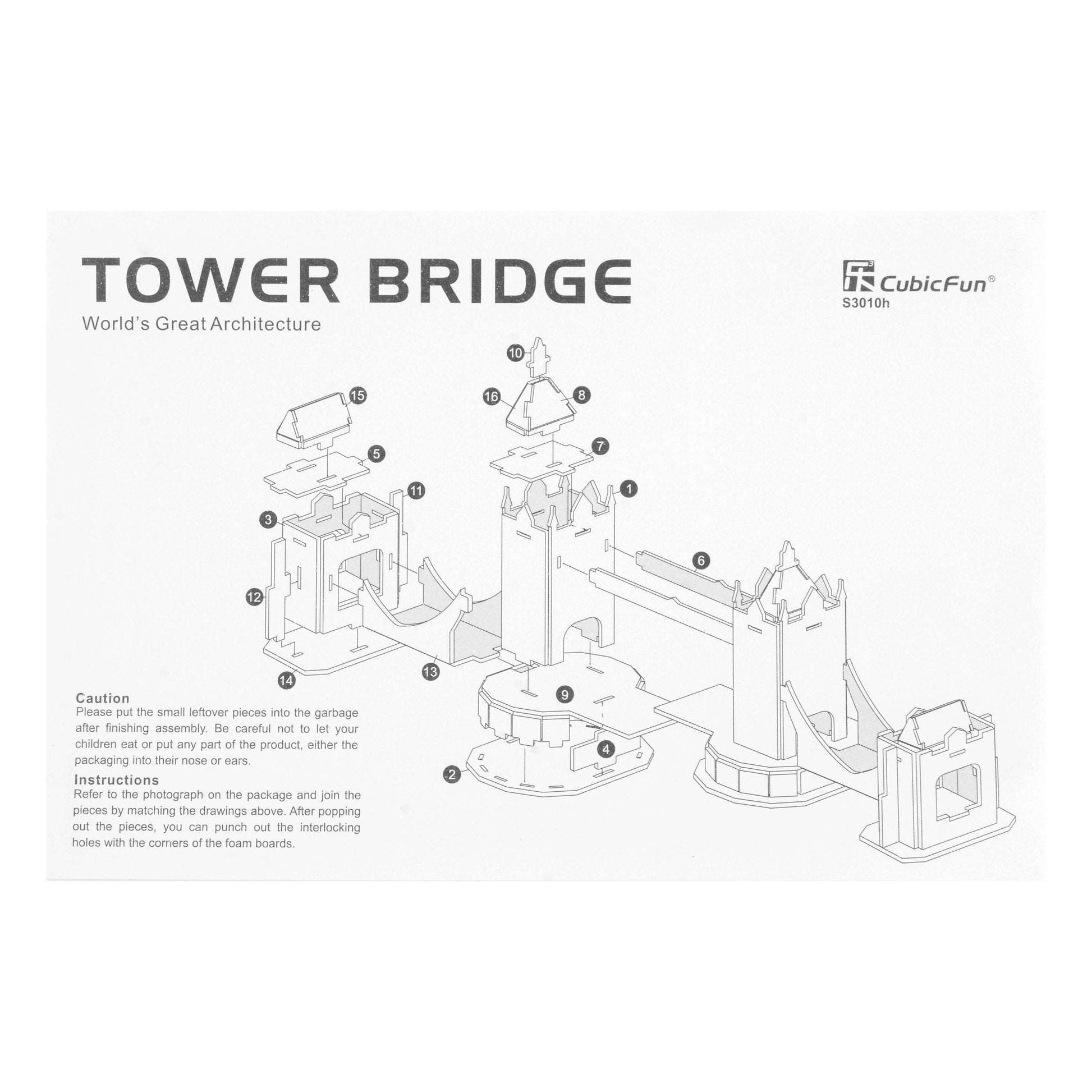3D Tower Bridge Jigsaw 32pcs freeshipping - GeorgiePorgy