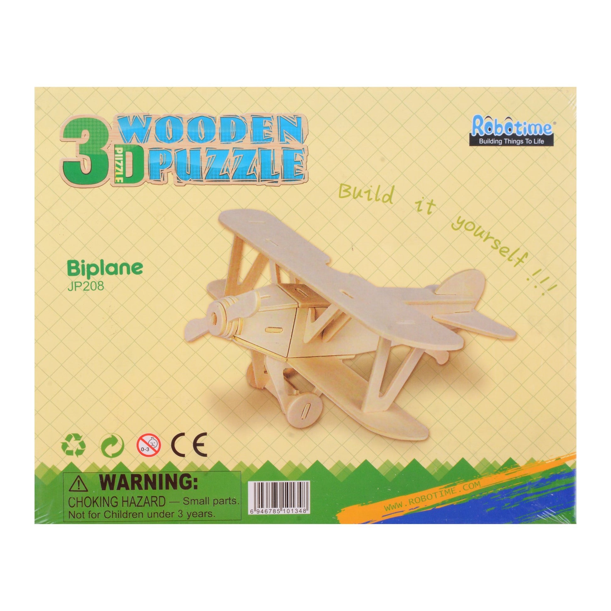 Robotime 3D Wooden Puzzle - JP208 Biplane freeshipping - GeorgiePorgy
