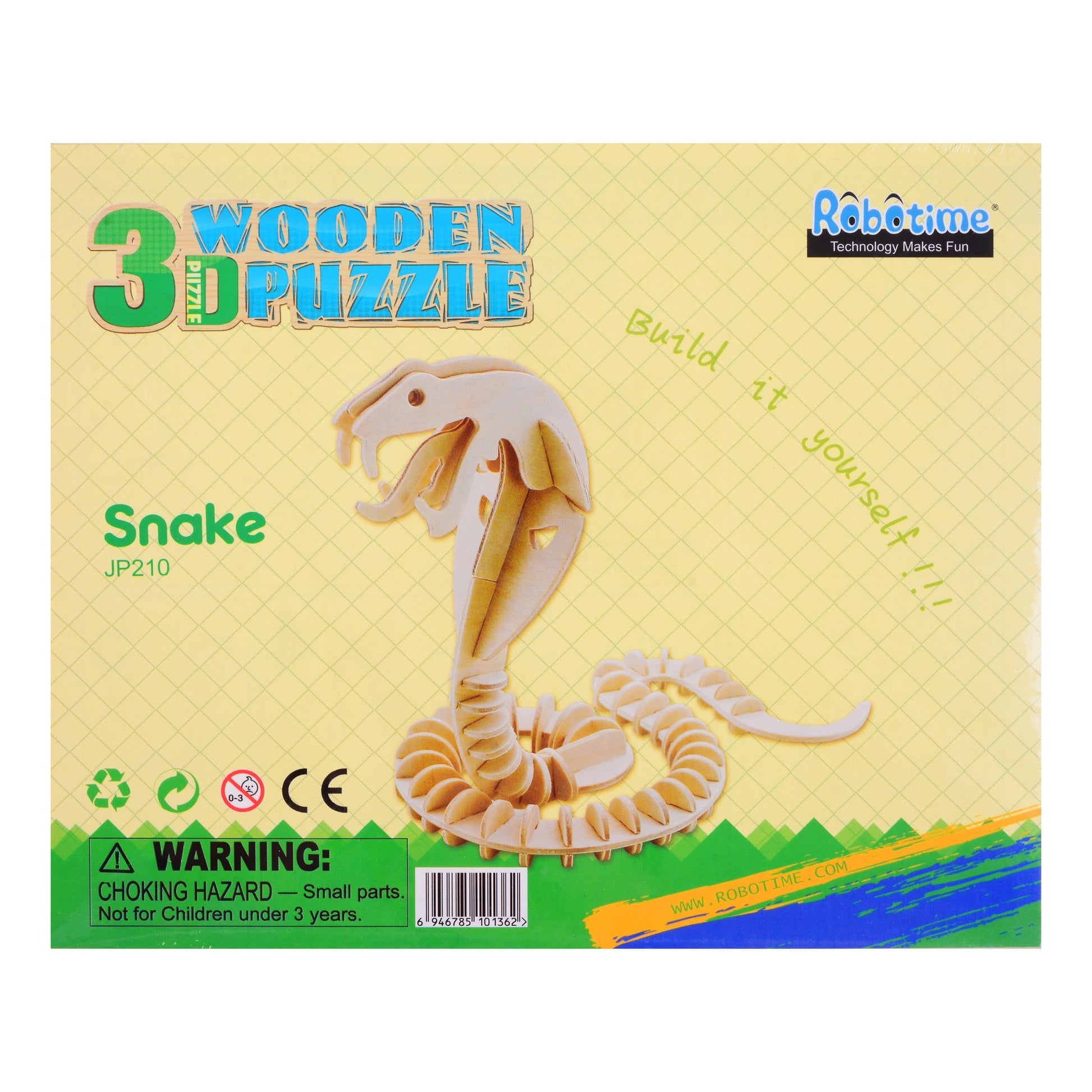 Robotime 3D Wooden Puzzle - JP210 Snake freeshipping - GeorgiePorgy