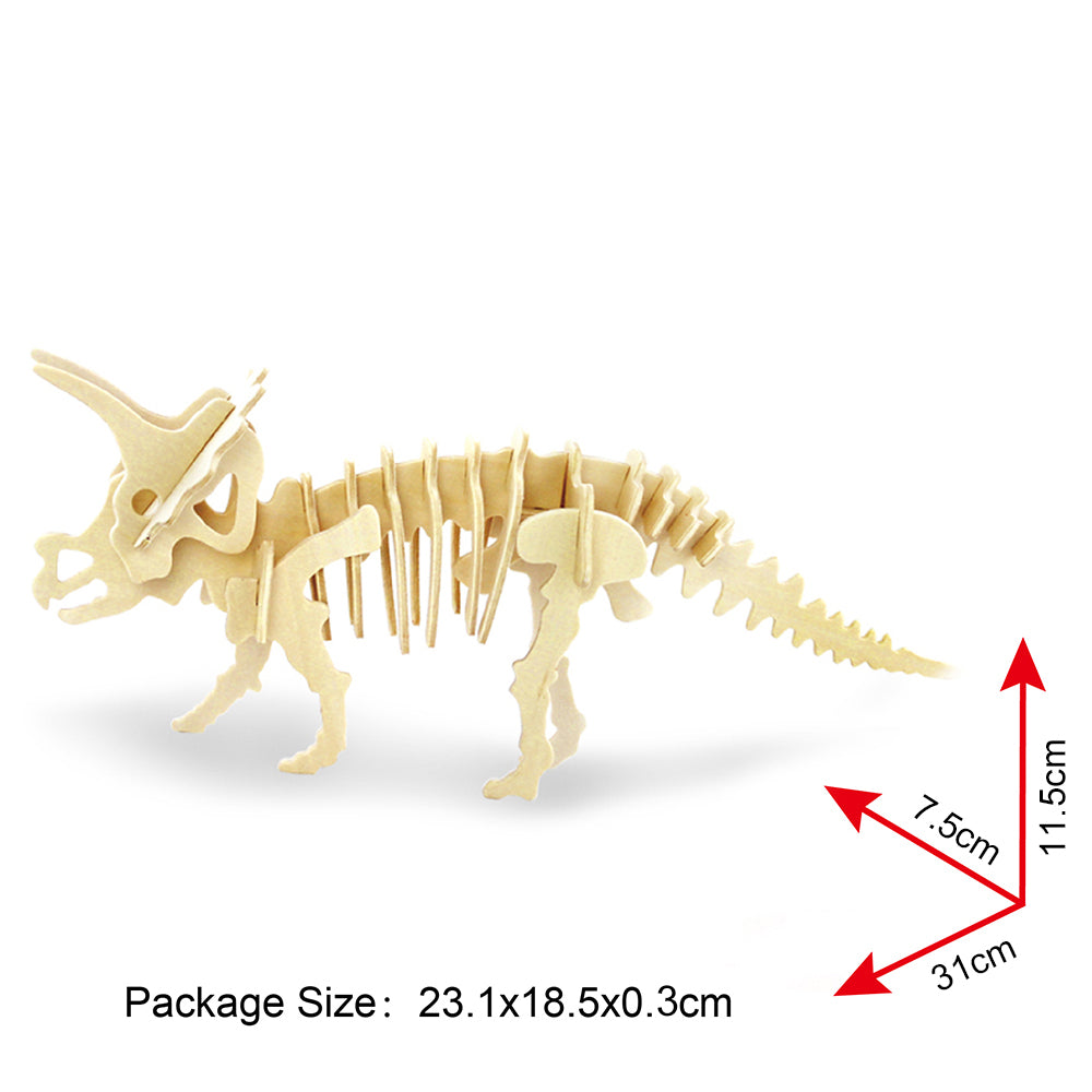 Robotime 3D Wooden Puzzle - JP230 Triceratops freeshipping - GeorgiePorgy