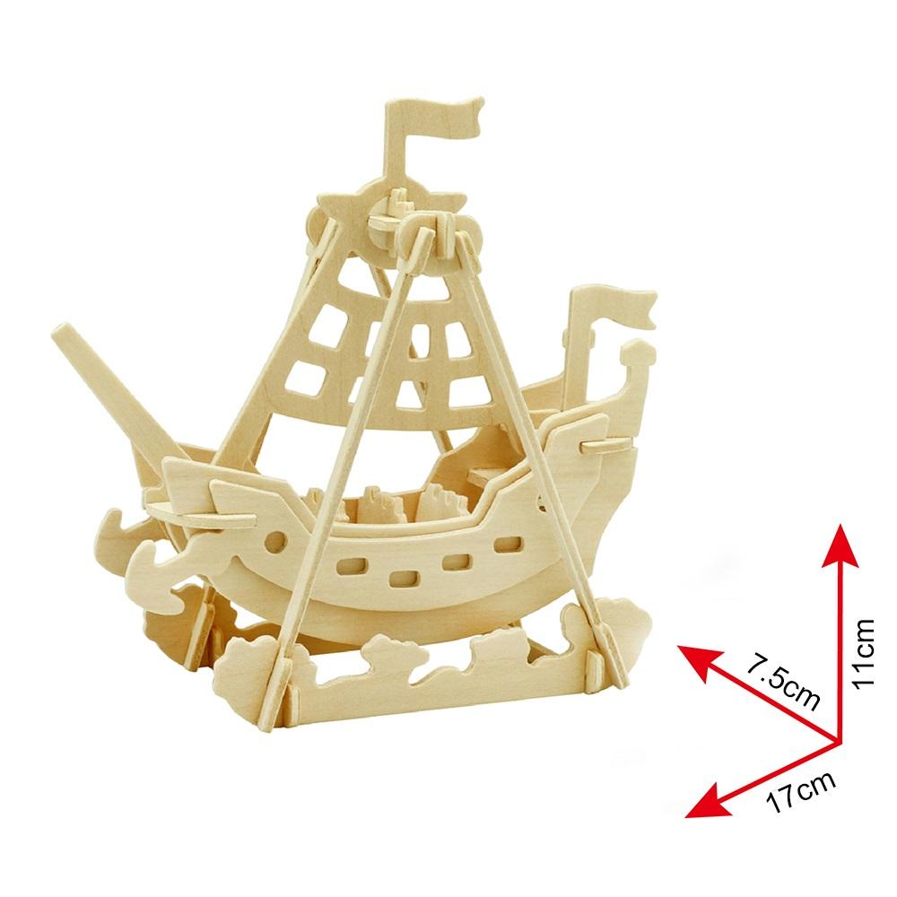 Robotime 3D Wooden Puzzle - JP264 Pirate Boat freeshipping - GeorgiePorgy