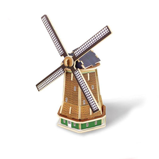 Robotime 3D wooden building puzzle-Dutch Windmill freeshipping - GeorgiePorgy