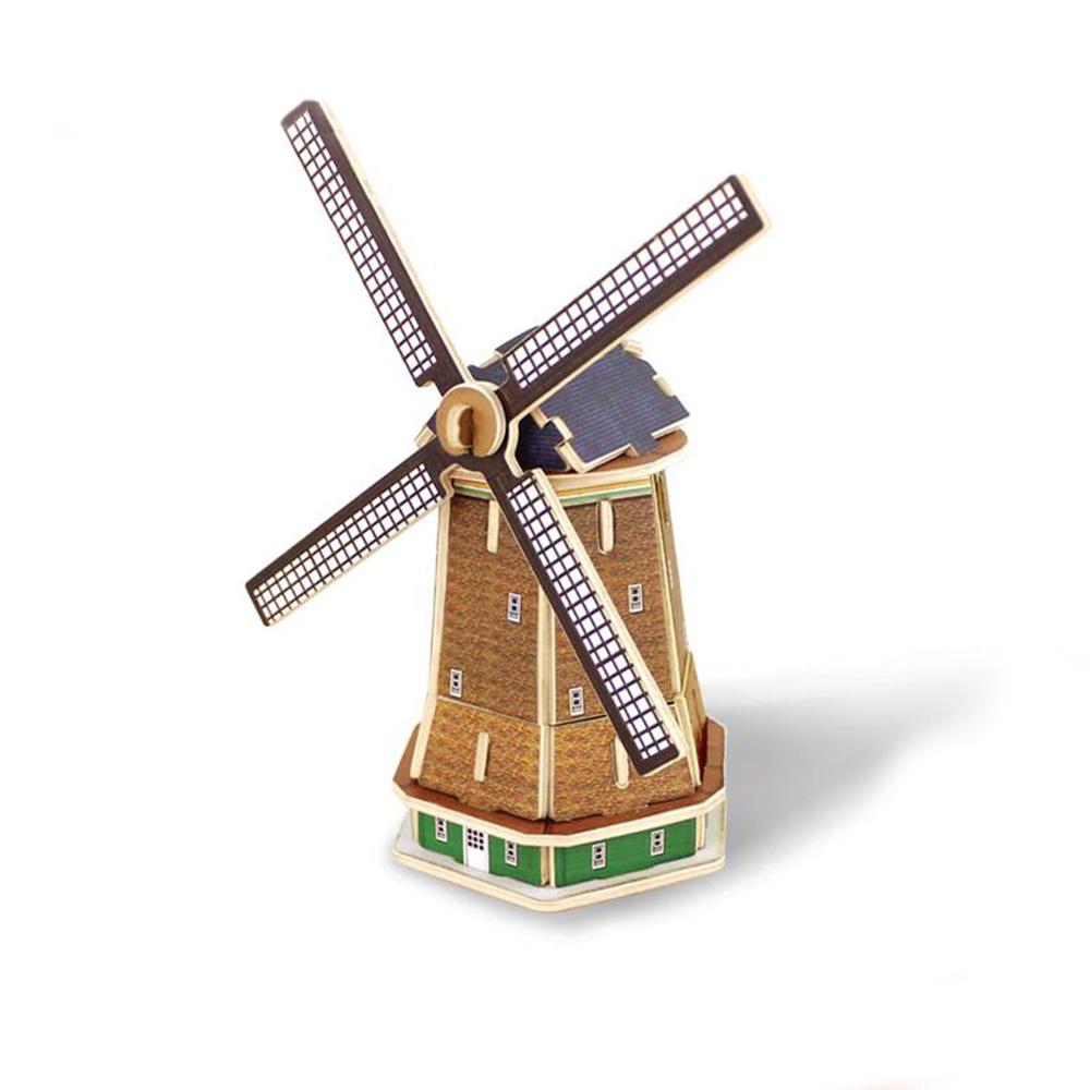 Robotime 3D wooden building puzzle-Dutch Windmill freeshipping - GeorgiePorgy