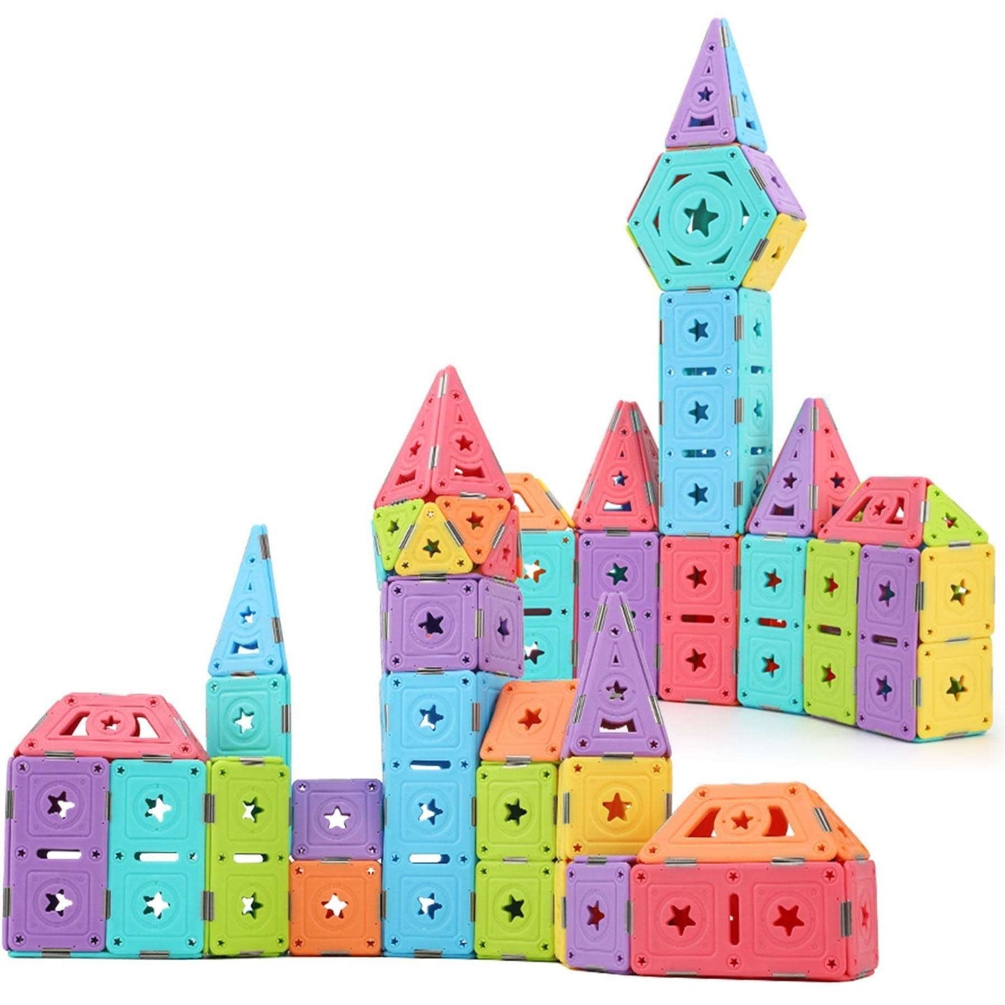Magspace Magnetic Building Blocks Marshmallow Castle - Soft Glue Star 129pcs freeshipping - GeorgiePorgy
