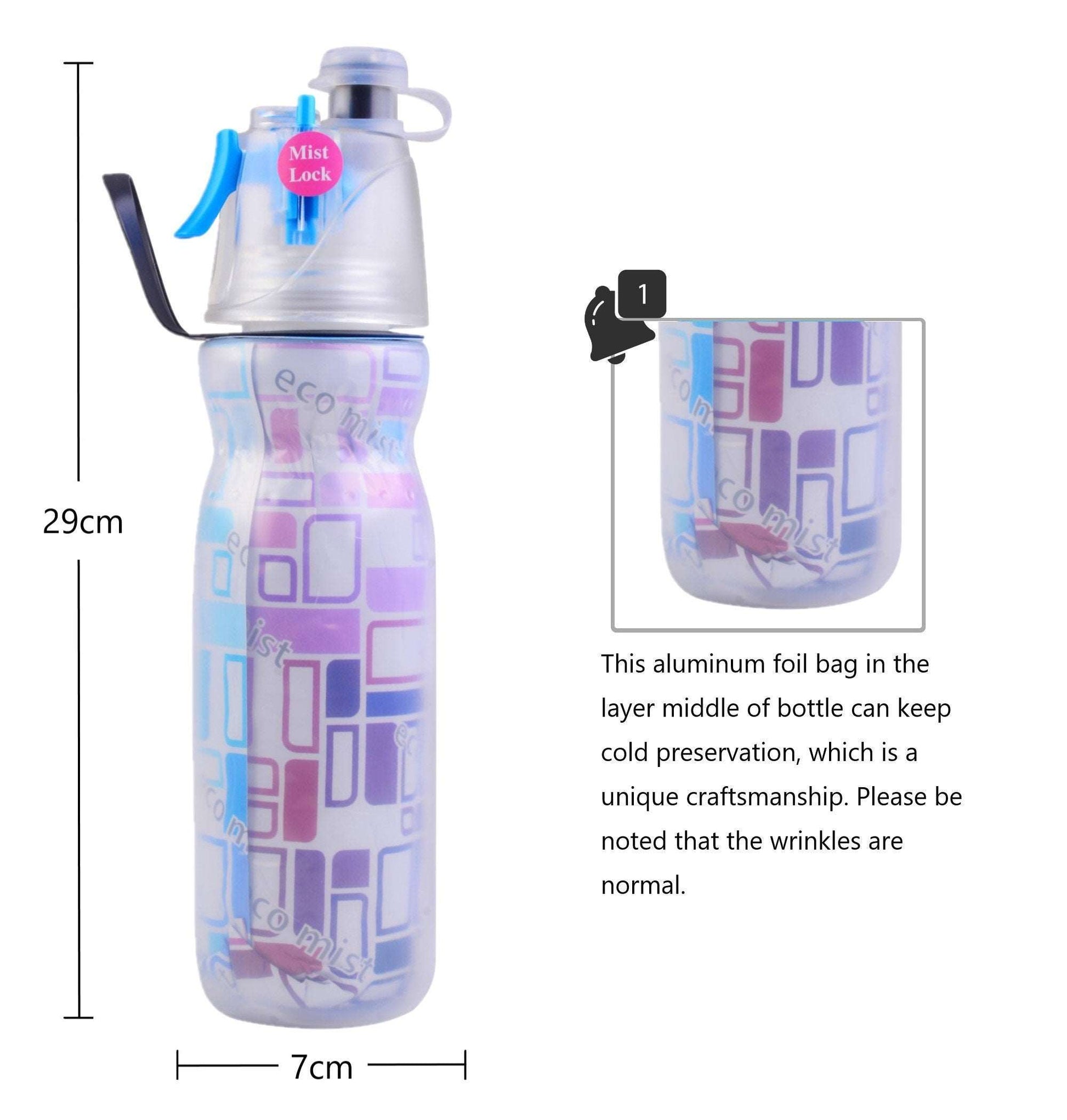 Mist Lock Spray Bottle ECO 590ml freeshipping - GeorgiePorgy