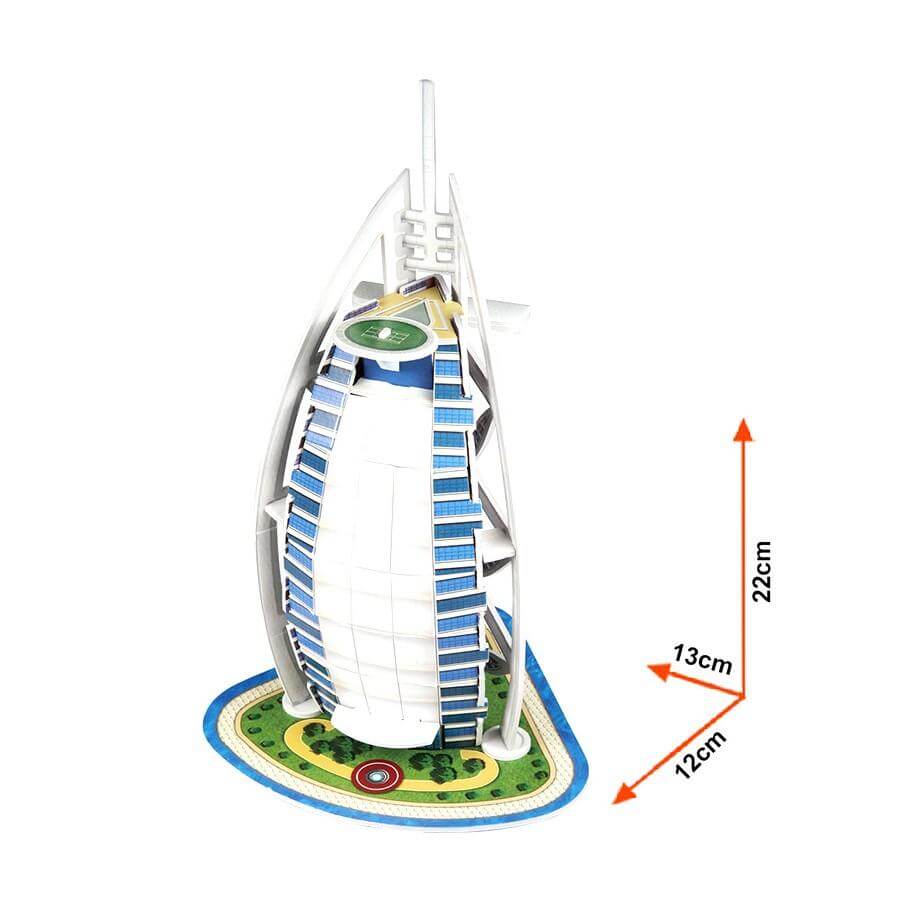 3D Bur Dubai Hotel Jigsaw 17pcs freeshipping - GeorgiePorgy