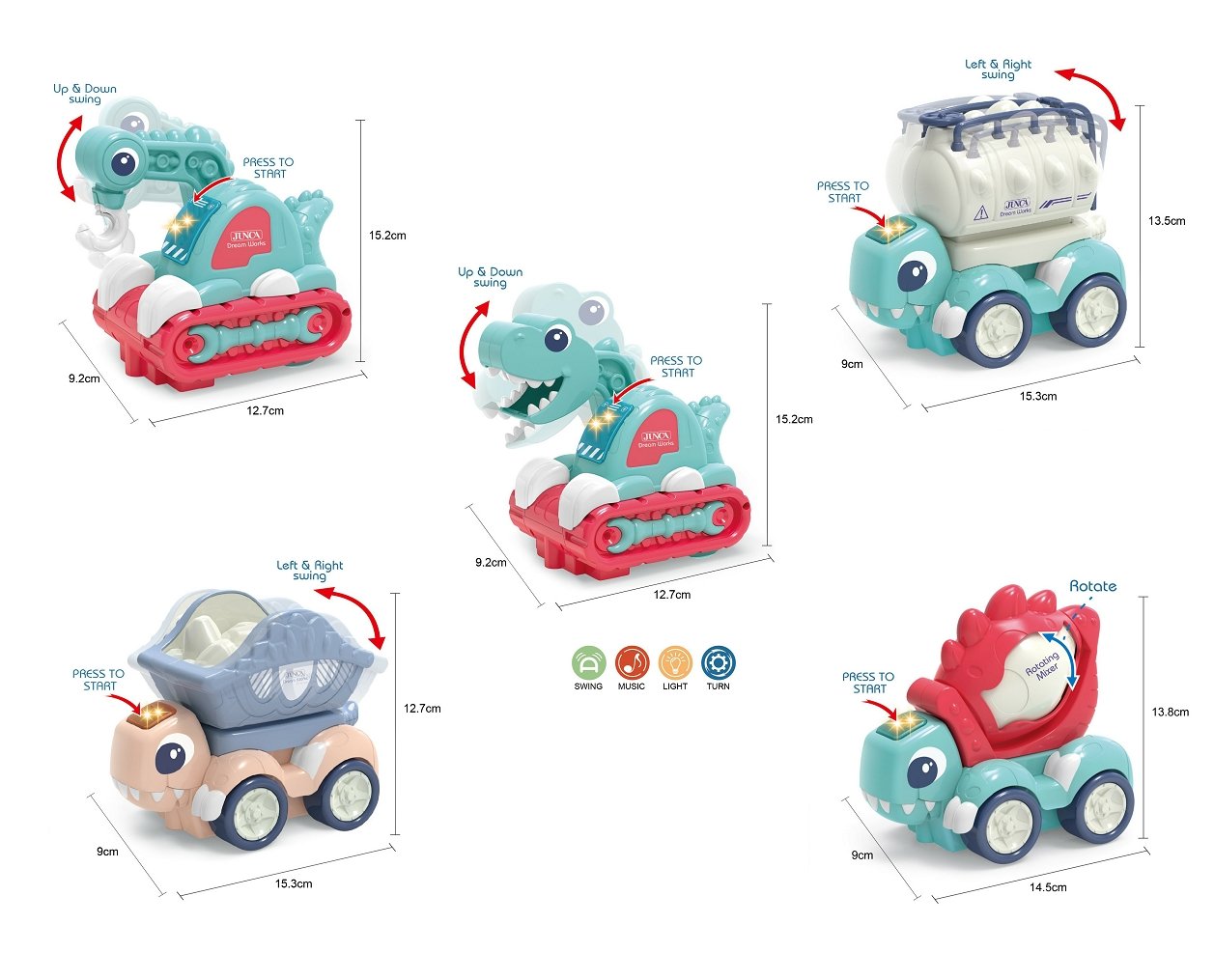 Toy Electric Dinosaur Car freeshipping - GeorgiePorgy