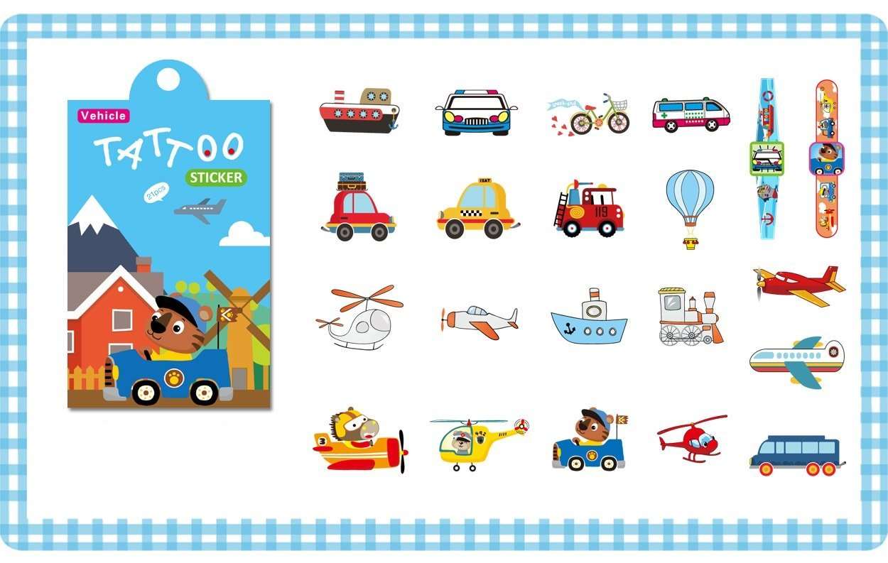 21pcs Kids Temporary Tattoos Stickers freeshipping - GeorgiePorgy